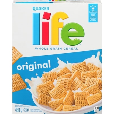 Quaker Life Original Cereal 450 g, $1.29/100g