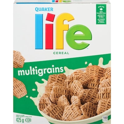 Quaker Life Multigrains Cereal 425 g, $1.18/100g