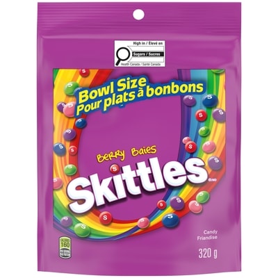 Skittles Baies, bonbons à mâcher, sac pour plats à bonbons 320 g, 1,72 $/100g