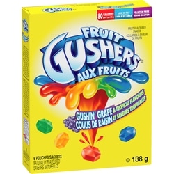 Betty Crocker Fruit Gushers Gushin' Grape & Tropical Flavours