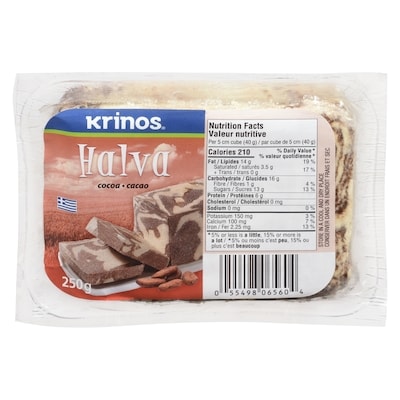 Krinos Halva, Cocoa 250 g, $1.60/100g