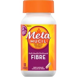 Metamucil Capsules de fibres avec calcium Multisanté 100 ea, 0,23 $/1ch