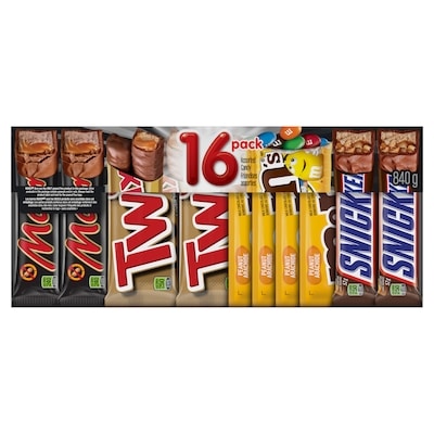 Mars Emballage de chocolat assorti, 16 formats standards 812 g, 2,71 $/100g