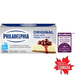 Philadelphia Original Brick Cream Cheese 250 g, $2.20/100g