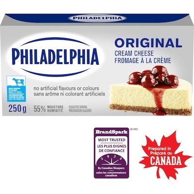Philadelphia Original Brick Cream Cheese 250 g, $1.60/100g