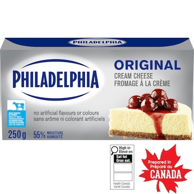 Philadelphia Fromage à la crème original en bloc 250 g, 2,20 $/100g