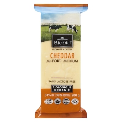 Les Dist. Marc Boivin Cheddar Mi-Fort Biologique 31% M.G. Fromage 200 g, 4,75 $/100g