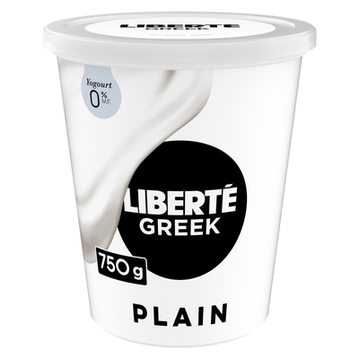 Liberte Greek 0% Yogurt, Plain, High Protein 750 g, $1.07/100g