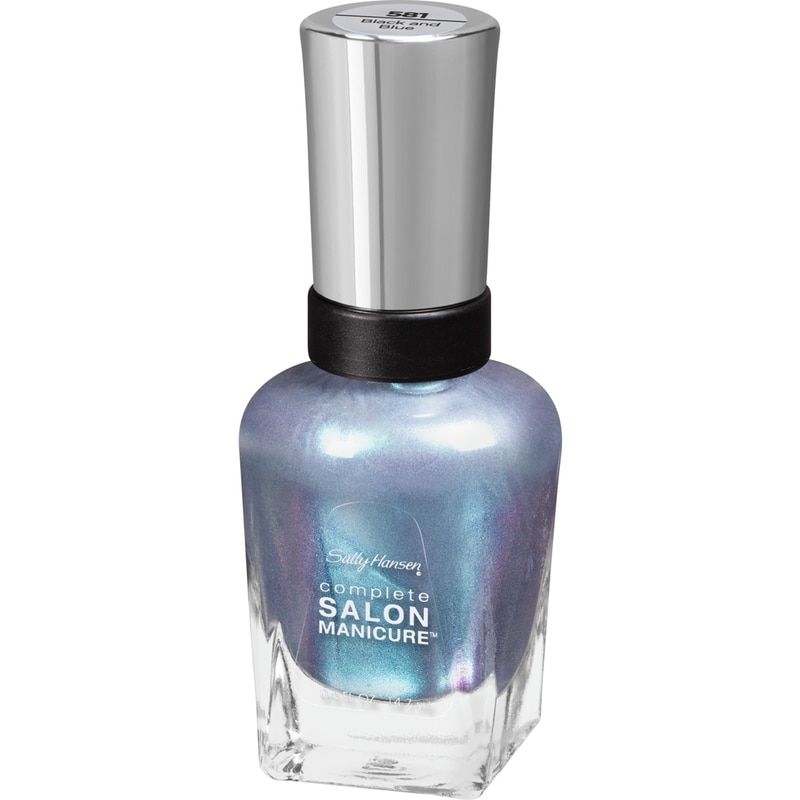 Complete Salon Manicure Nail Color, Black And Blue
