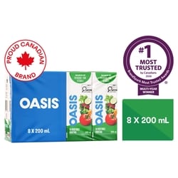Oasis 10 Vegetable Cocktail Veggie Juice 8x200.0 ml, $0.28/100ml
