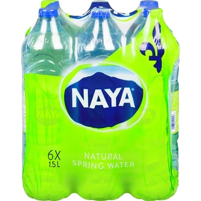 Naya Natural Spring Water (Case) 6x1.5 l, $0.07/100ml