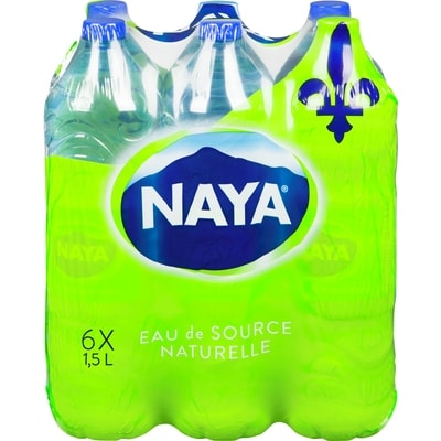Naya Eau de source naturelle 6x1.5 l, 0,07 $/100ml