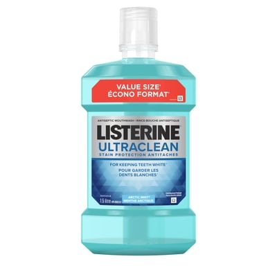 Listerine Ultraclean Stain Protection Antiseptic Mouthwash, Arctic Mint 1.5 l, $0.90/100ml