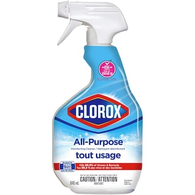 Clorox All Purpose Disinfecting Cleaner Spray 946 ml, $0.69/100ml