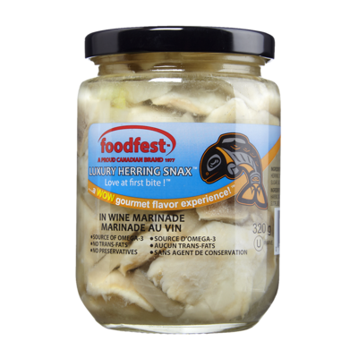 Foodfest Kosher Herring in Wine Marinade 320 g, $2.90/100g