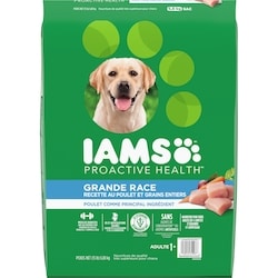 Iams Nourriture sèche pour chiens adultes de grande race recette avec poulet et grains entiers 6.804 kg, 0,46 $/100g