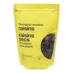 No Name Thompson Seedless Raisins   375 g, $1.60/100g