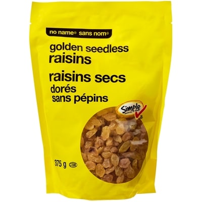 No Name Golden Seedless Raisins 375 g, $1.54/100g