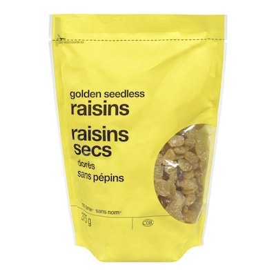 Sans Nom Raisins secs dorés sans pépins 375 g, 1,33 $/100g
