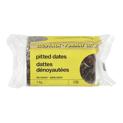 No Name Pitted Dates Club Size 1 kg, $0.80/100g