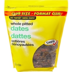 No Name Whole Pitted Dates Club Size 1 kg, $0.85/100g