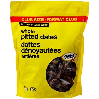 No Name Whole Pitted Dates Club Size 1 kg, $0.95/100g