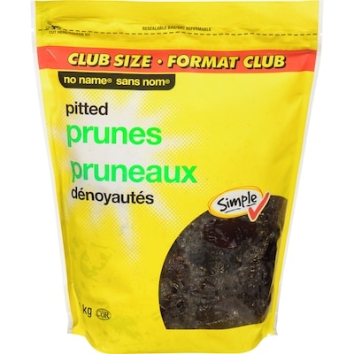 No Name Pitted Prunes, Club Size 1 kg, $1.50/100g
