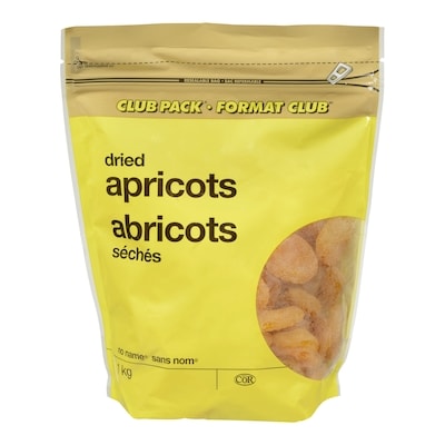 No Name Dried Apricots Club Size 1 kg, $1.70/100g