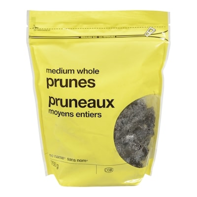 No Name Medium Whole Prunes 750 g, $1.33/100g