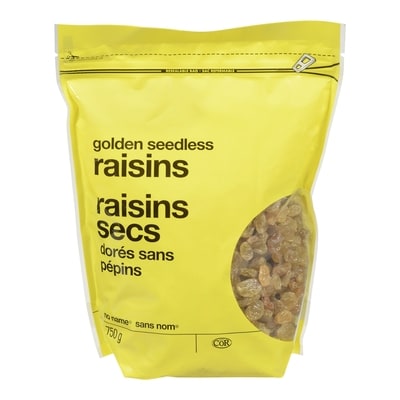 Sans Nom Raisins secs dorés sans pépins 750 g, 1,33 $/100g