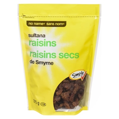 No Name Sultana Raisins 375 g, $1.60/100g