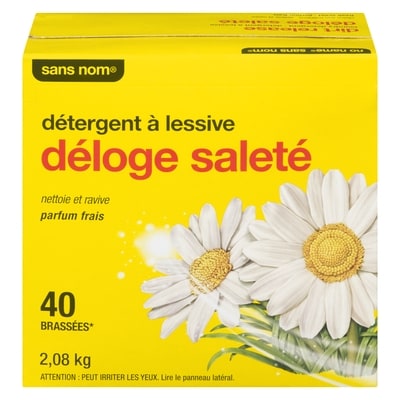 Sans Nom Détergent à lessive en poudre Parfum frais 2.08 kg, 0,35 $/100g