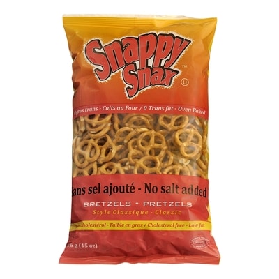 Snappy Snax Kosher Mini Pretzels, Unsalted 425 g, $0.89/100g