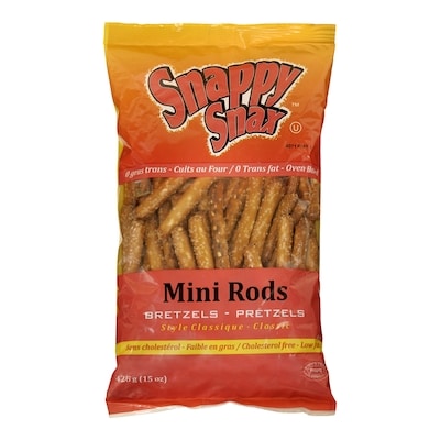 Snappy Snax Kosher Pretzel Mini Rods 425 g, $0.89/100g