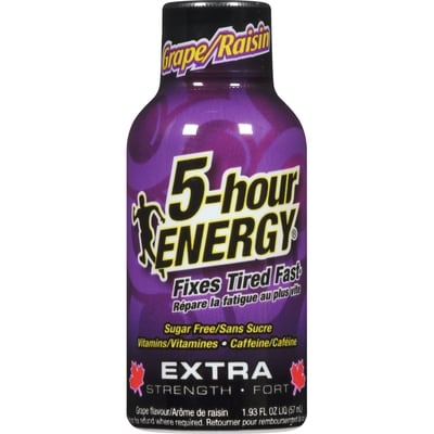 5 Hr Energy Extra Strength, Grape     57 ml, $8.75/100ml