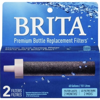 Brita Water bottle replacement filter, 2 pack 2x1.0 ea, $4.00/1ea
