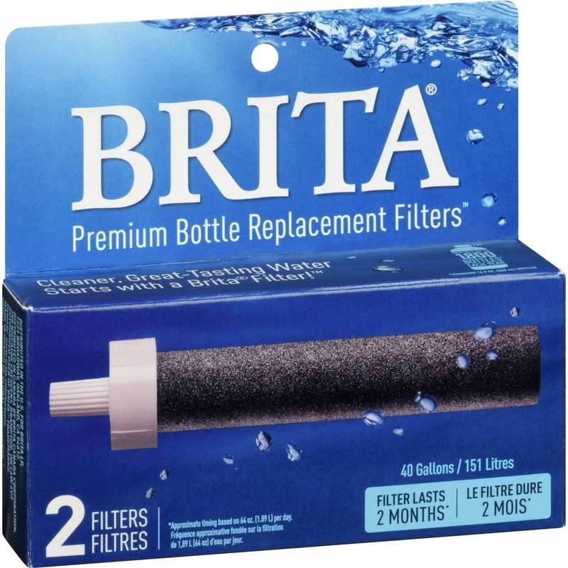 Water bottle replacement filter, 2 pack