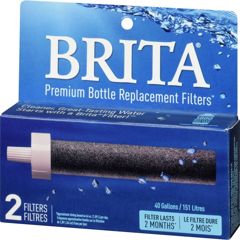 Water bottle replacement filter, 2 pack