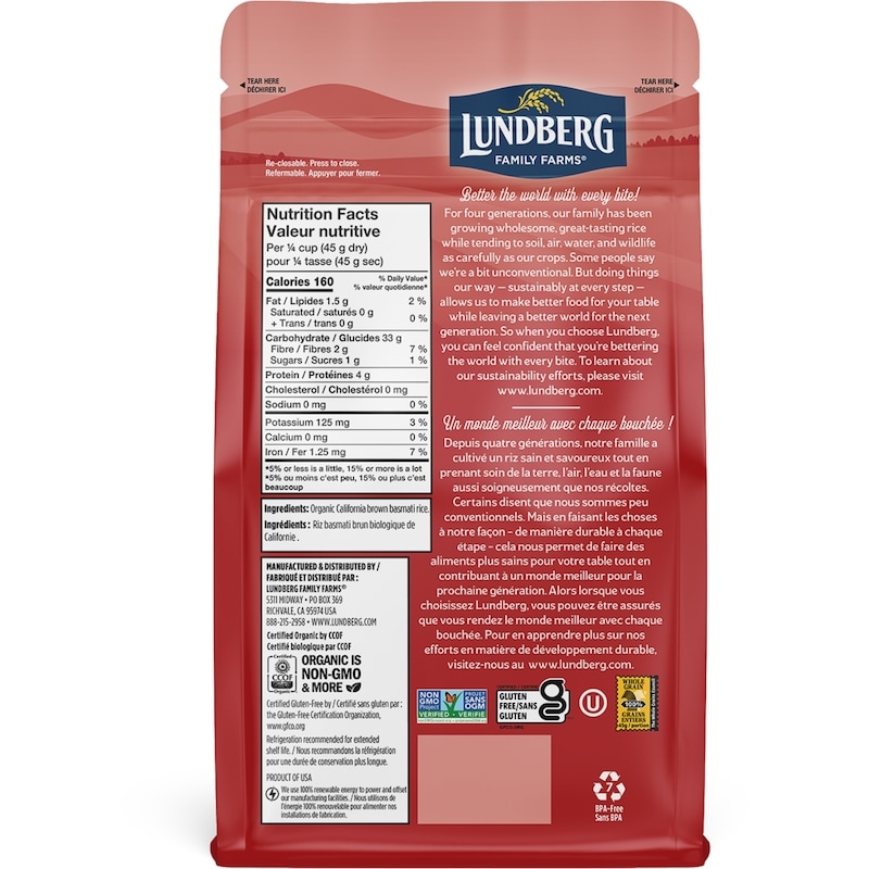 Organic California Brown Basmati Rice