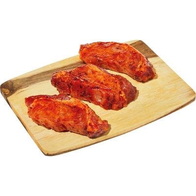 null Pork Chops Boneless Marinated, Service Case $21.04/1kg $9.55/1lb