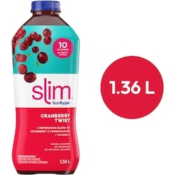 SunRype Cranberry Twist 1.36 l, $0.40/100ml