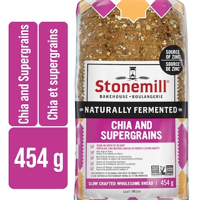 Stonemill Bakehouse Pain Chia et supergrains Honest Wellness 454 g, 1,03 $/100g