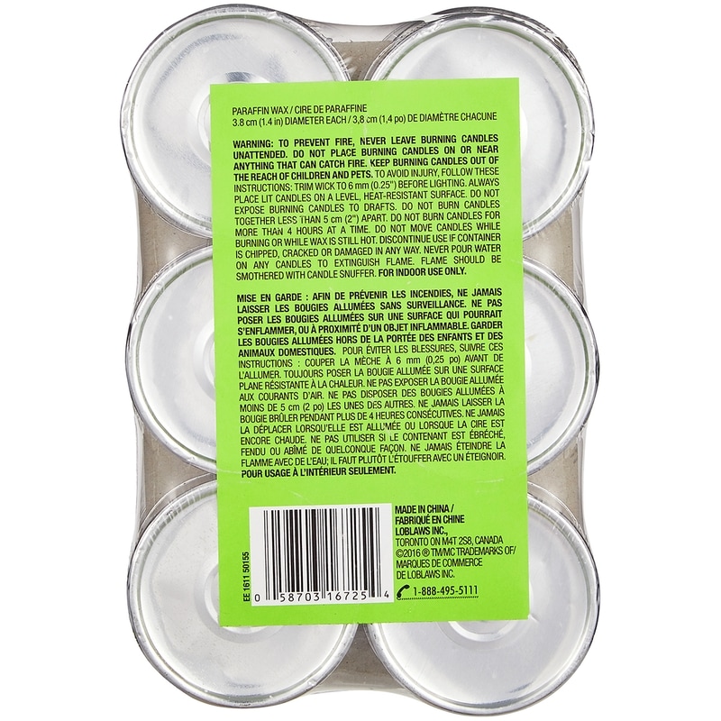 Jumbo White Tea Light Set