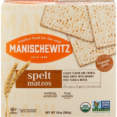 Manischewitz Organic Spelt Matzo Crackers 284 g, $3.87/100g