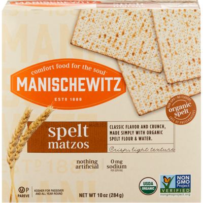 Manischewitz Craquelins matzo à l’épeautre biologiques 284 g, 3,98 $/100g