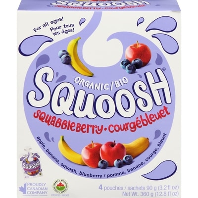 Go Gourmet Squoosh Organic Blend Squabbleberry 4x90.0 g, $1.66/100g