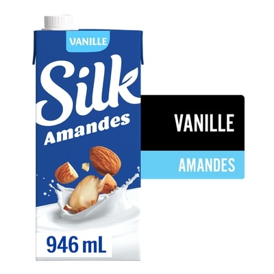 Silk Boisson aux amandes , saveur vanille, sans produits laitiers, longue conservation 946 ml, 0,40 $/100ml