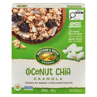 Nature's Path Chia Plus Coconut Chia Granola 350 g, $1.57/100g