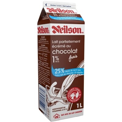 Lait au chocolat 25% moins de sucre