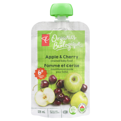 Apple & Cherry Strained Baby Food